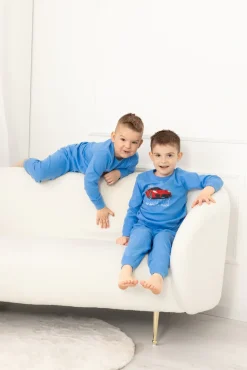 Piżama chłopięca długi rękaw, długie spodnie Gordo