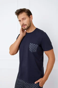 Piżama męska krótki rękaw, krótkie spodnie Rajmund